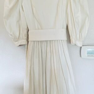Laura Ashley Cream Jaquard Cotton Vintage Dress